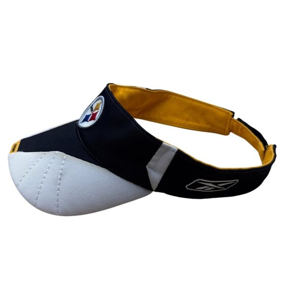 Pittsburgh Steelers NFL Reebok Authentic Sideline Visor Black/White/Yellow - Picture 2 of 10